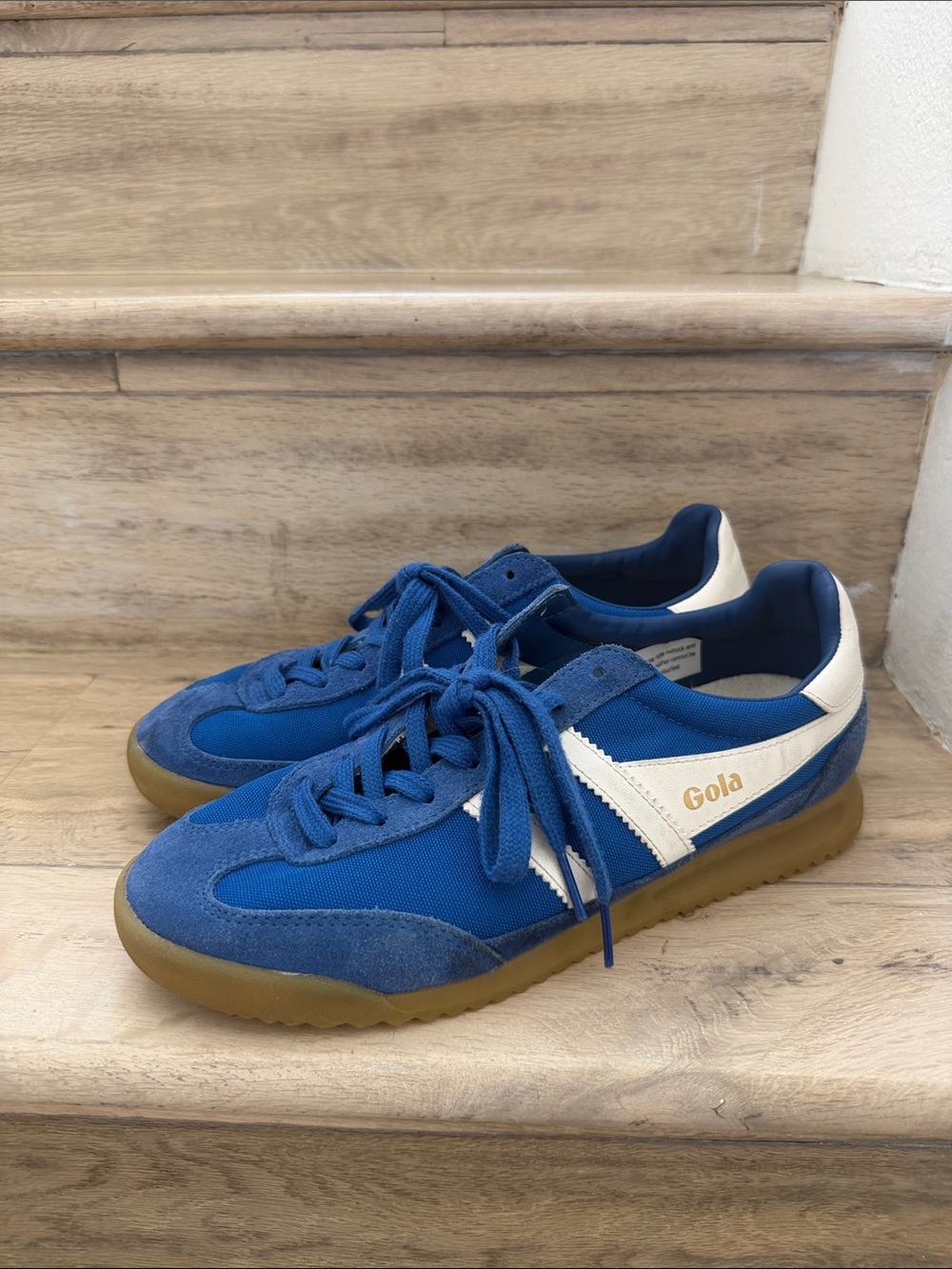 Women Gola Tornado Sapphire Blue & White Suede Sneakers